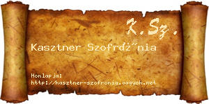 Kasztner Szofrónia névjegykártya